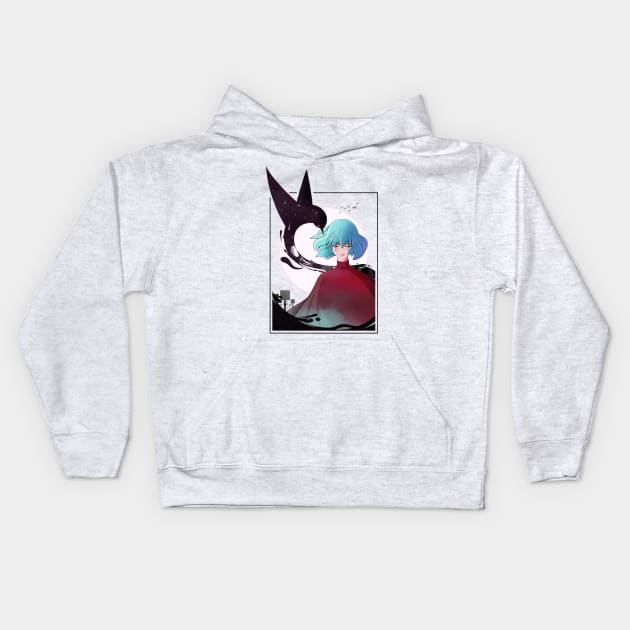 GRIS - Sad Girl Kids Hoodie by DigiScal